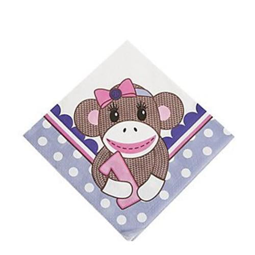 BABY SHOWER Cute as a Button Girl LUNCH NAPKINS ~ Party Supplies Serviettes 16
